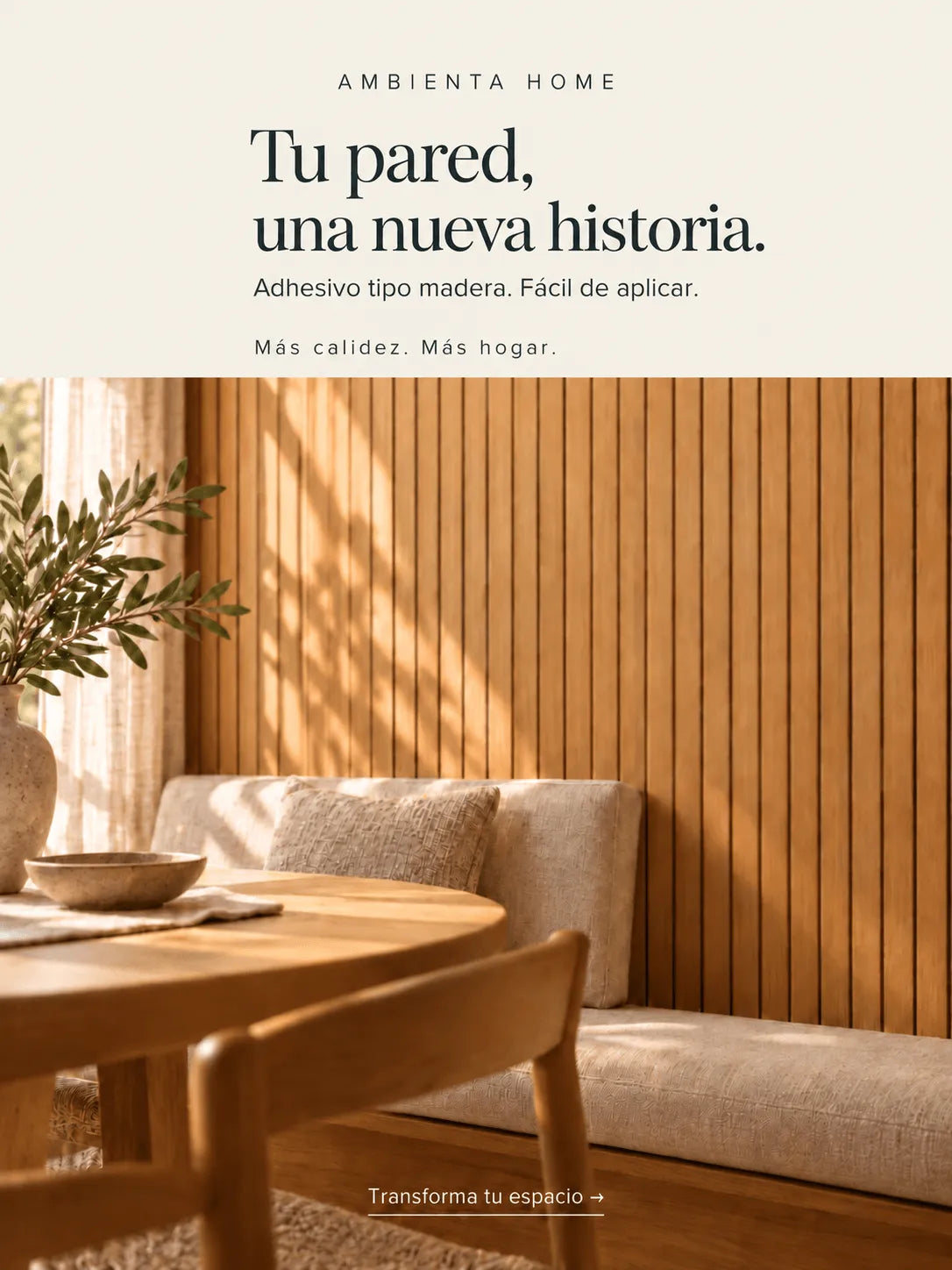 Adhesivo Tipo Madera para Pared