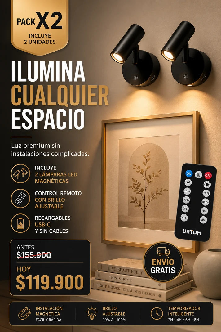 Luces decorativas sin cable x 2 unidades