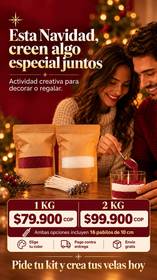 Parafina Tipo Arena Para Velas / X2 Kilos +16 pabilos de 10 cm